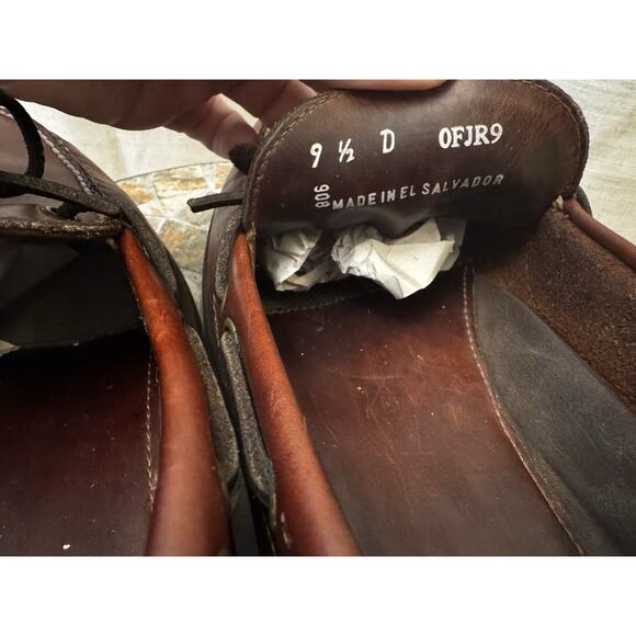 Restored Vintage L.L. Bean Leather Blucher Moccasins Men’s 9.5 D Lug Sole USA - Picture 14 of 14